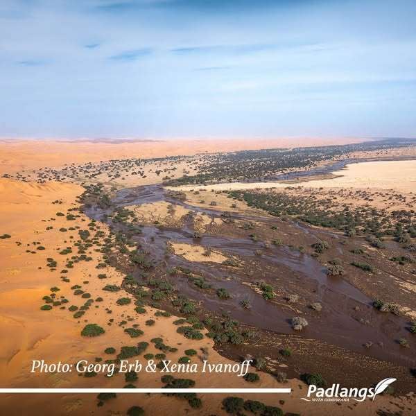 Rain water flowing through the Kuiseb