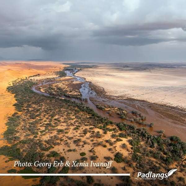 Rain water flowing through the Kuiseb