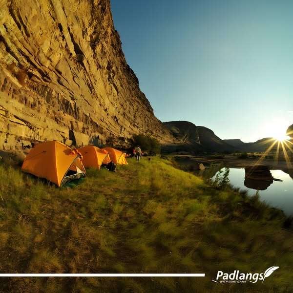 Tents set up for camping in Namibia