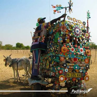  Christiaan Seibeb and his colourful Namibian taxi 