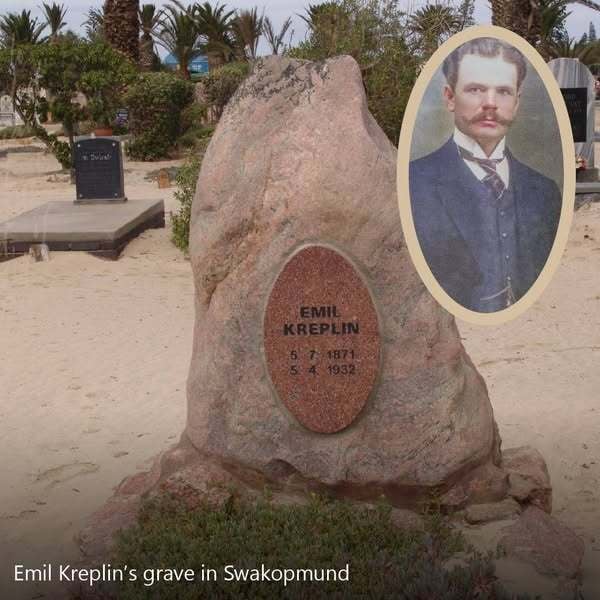 Emil Kreplin's grave in Swakopmund