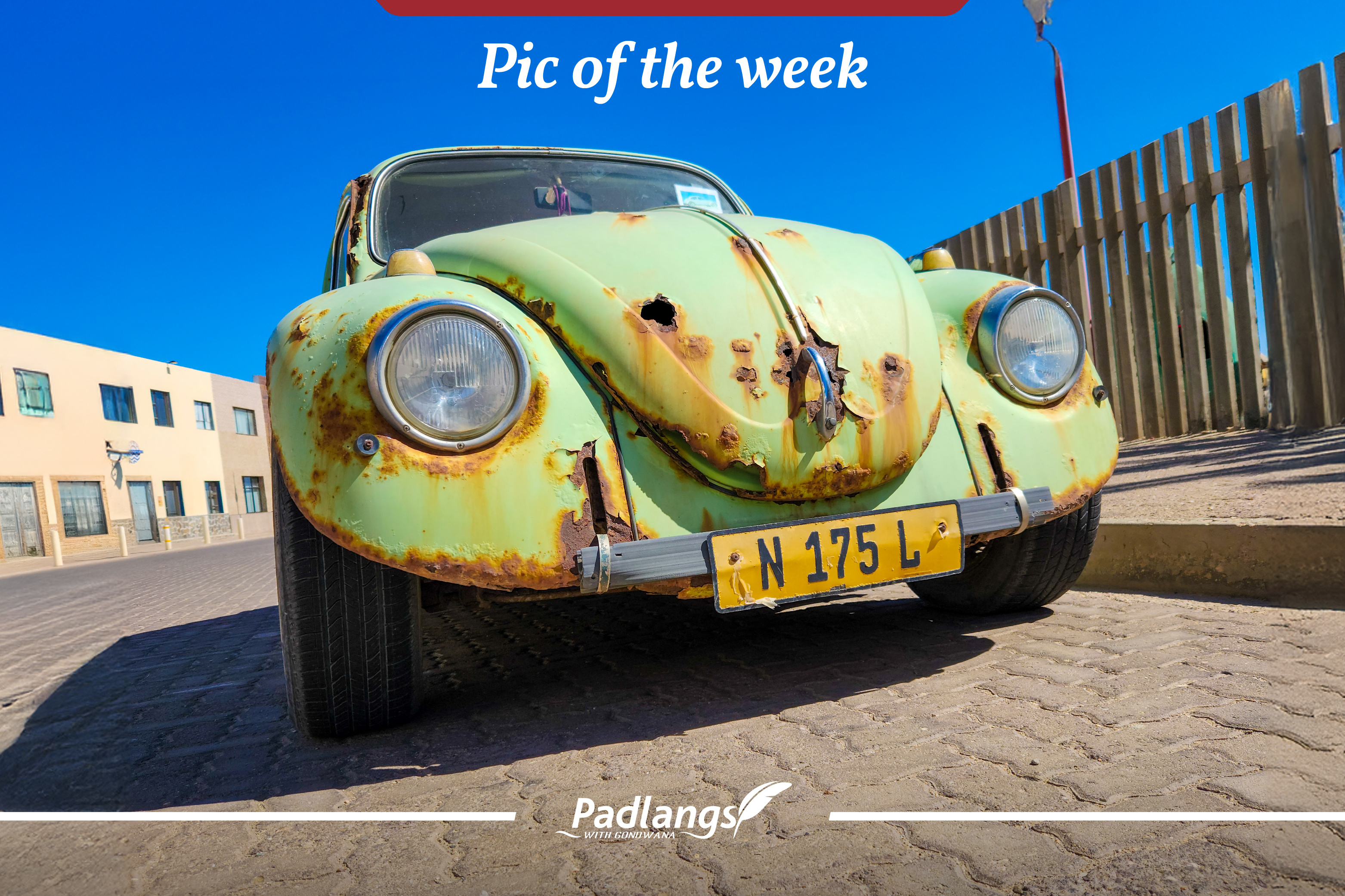 Old rusty Volkwagen beetle, Namibia