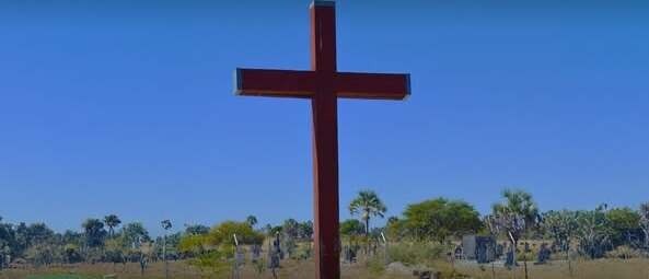 Commemoration cross at Omandongo, Olukonda
