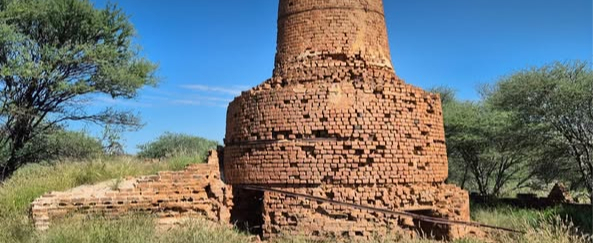 Ruins of century-old lime kilns