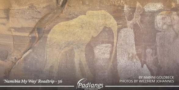 The elephant painting in the Greater Karas Mountains.