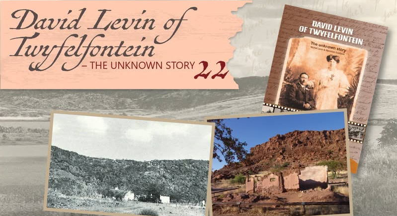 David Levin and his family at Twyfelfontein