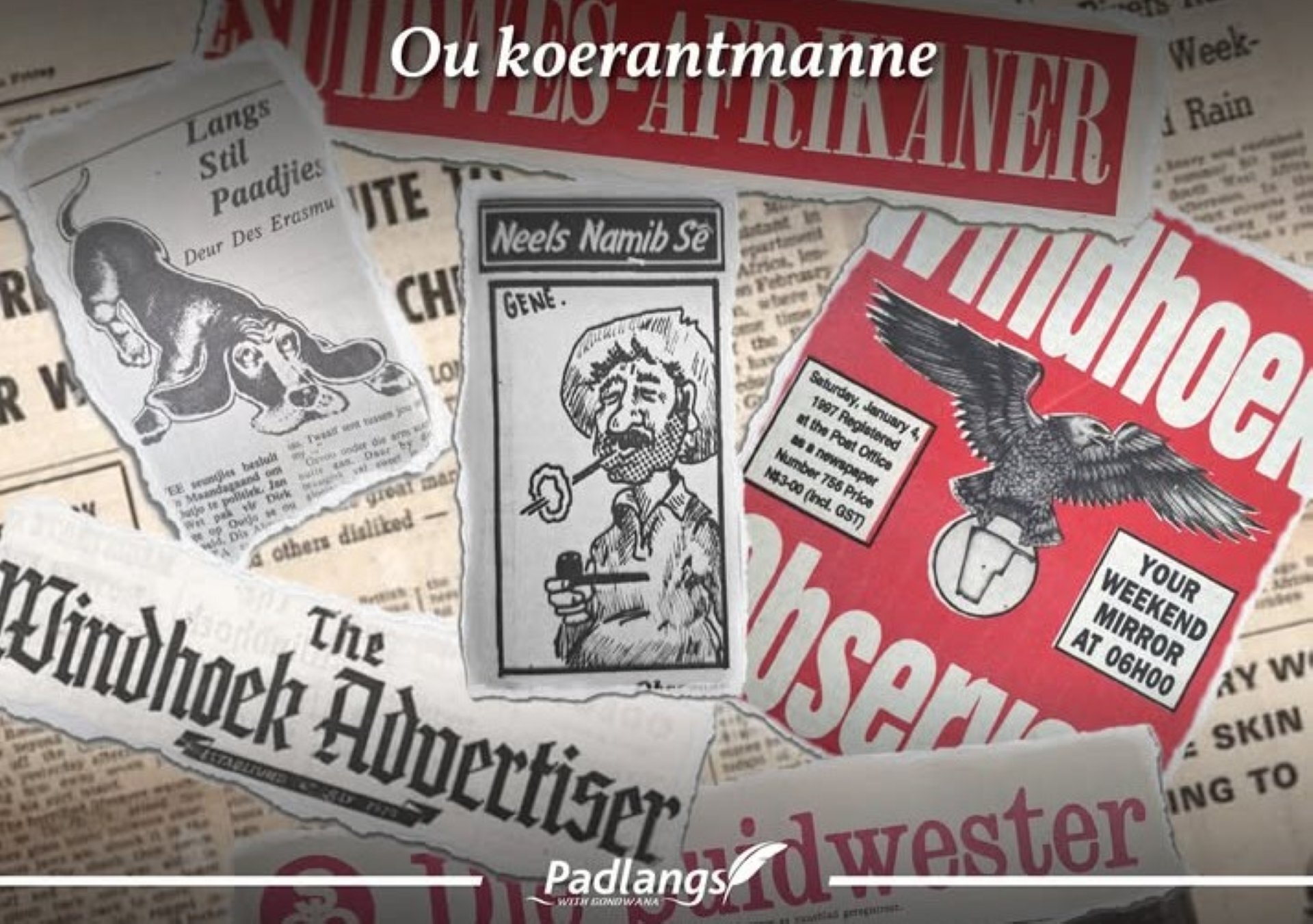 Veteran journalist reflecting on old newsroom days, symbolising the transition from traditional print journalism to modern digital media in Namibia.