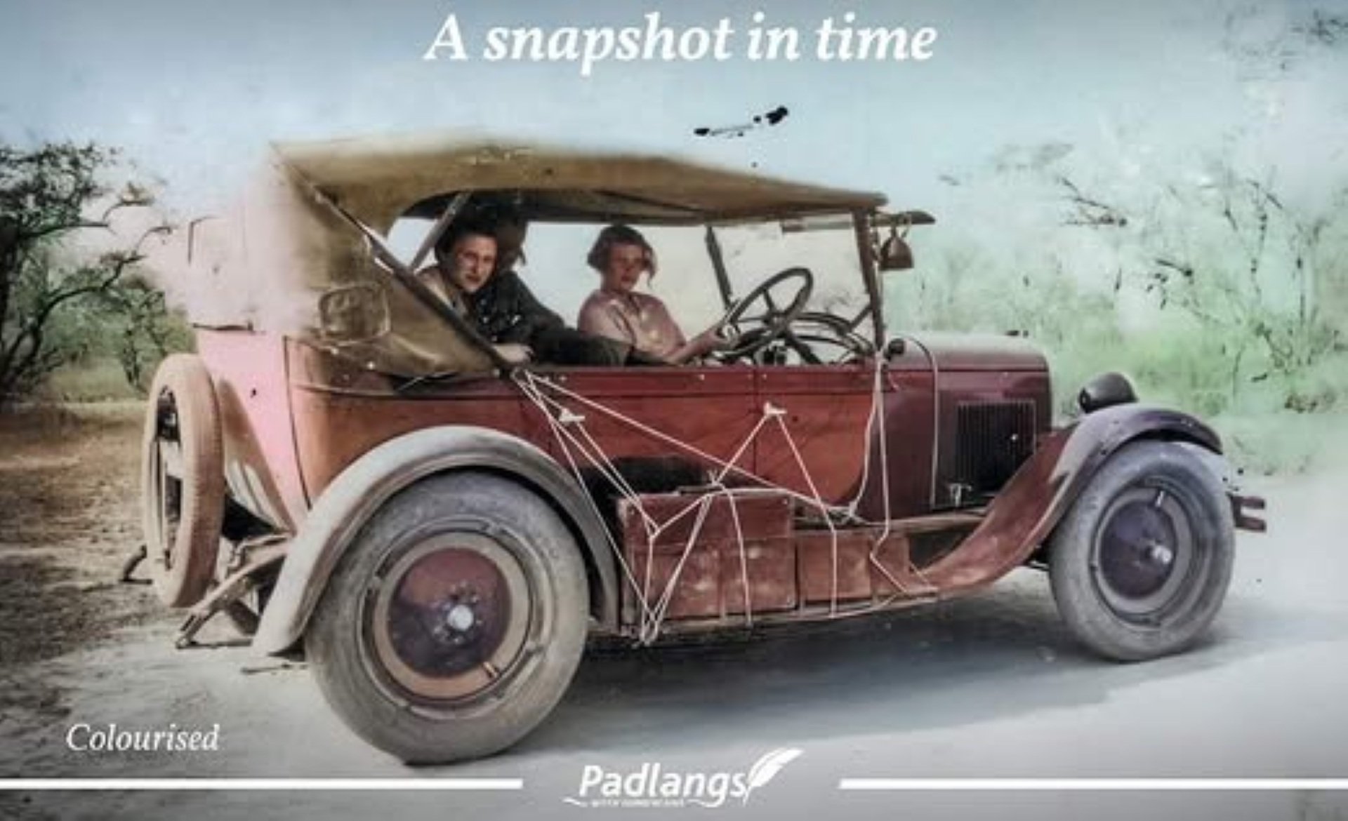 Travel back in time with a nostalgic look at a classic road trip to Namutoni, highlighting the elegance of early 20th-century journeys.